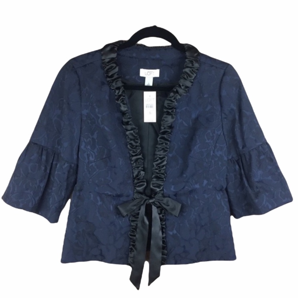 Ann Taylor Loft jacquard jacket satin NEW NWT MSRP $119